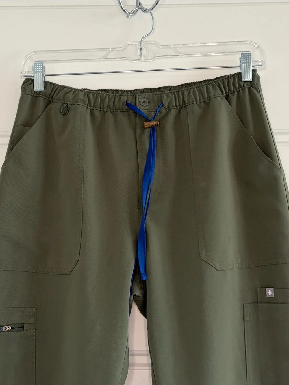 FIGS Technical Collection Cairo Cargo Scrub Pants Army Green Size Large Tall
